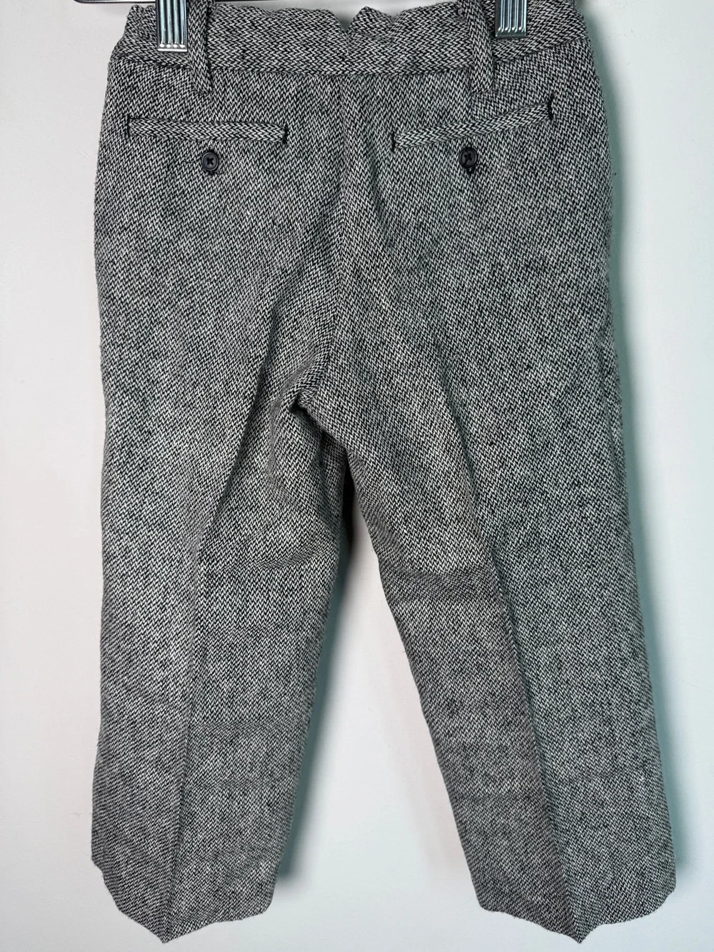 Janie and Jack Boys Tweed Trousers Gray Herringbone Dress Pants Sz 3T
